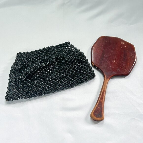 Vintage Beaded Hand Purse and Hand Mirror - Picture 2 of 14